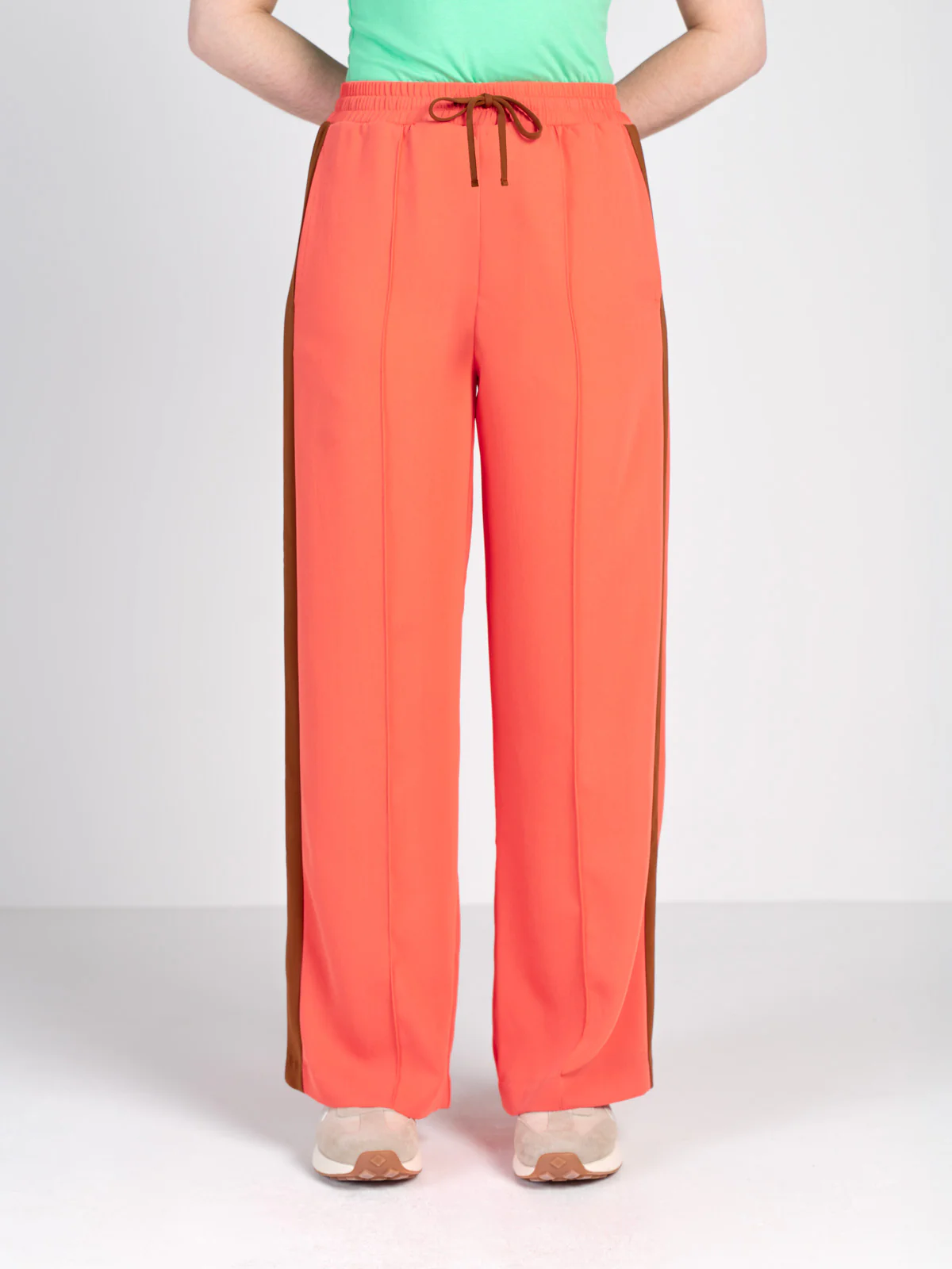 Coral & Hot Chocolate Stripe